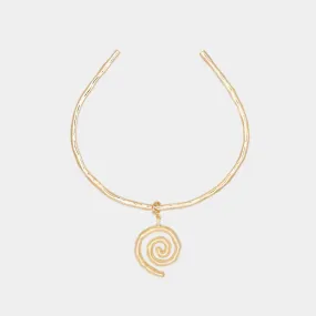 Sacred Spiral Choker in Gold