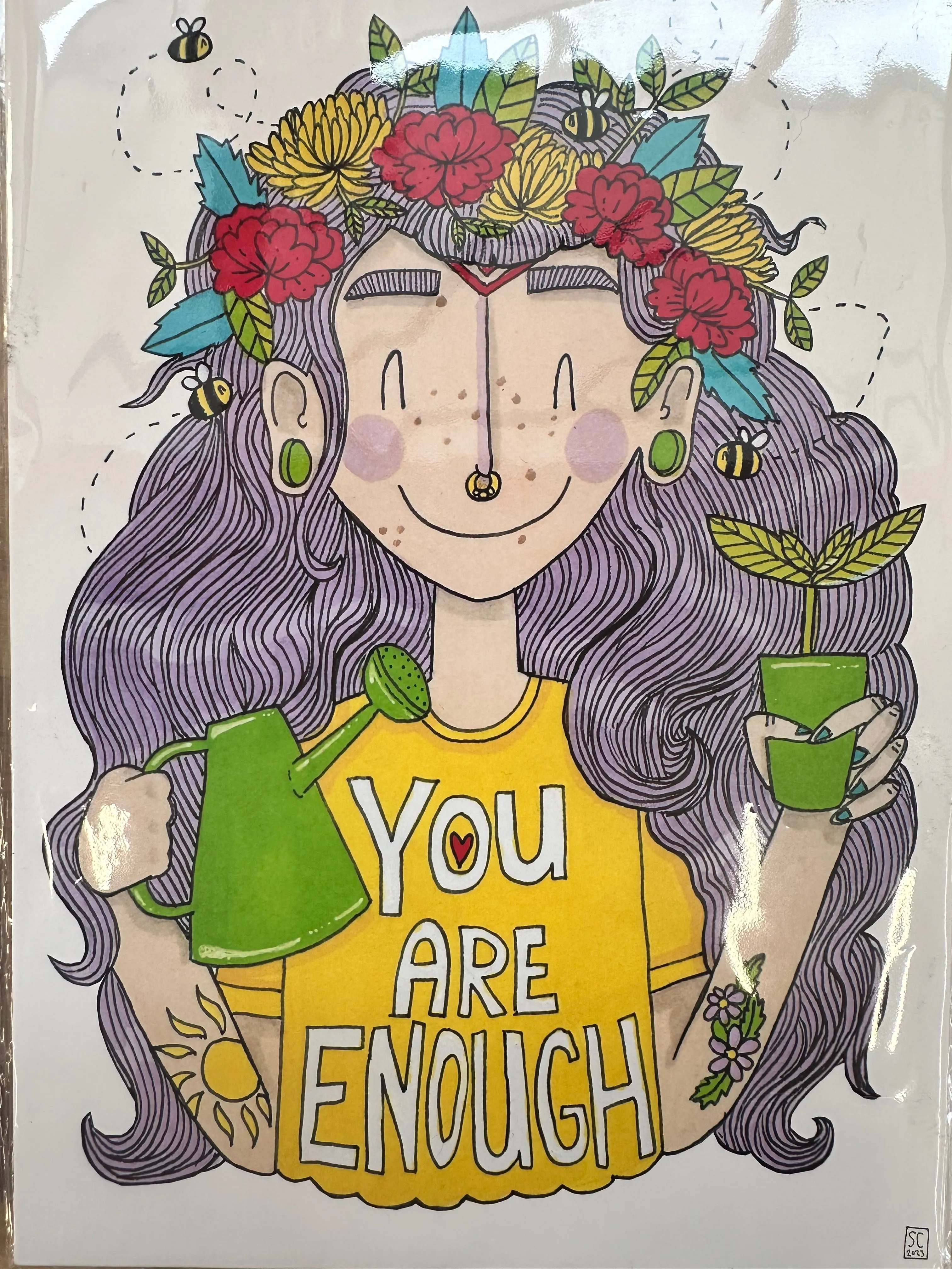 Sarah Cunningham “You are ENOUGH” A4