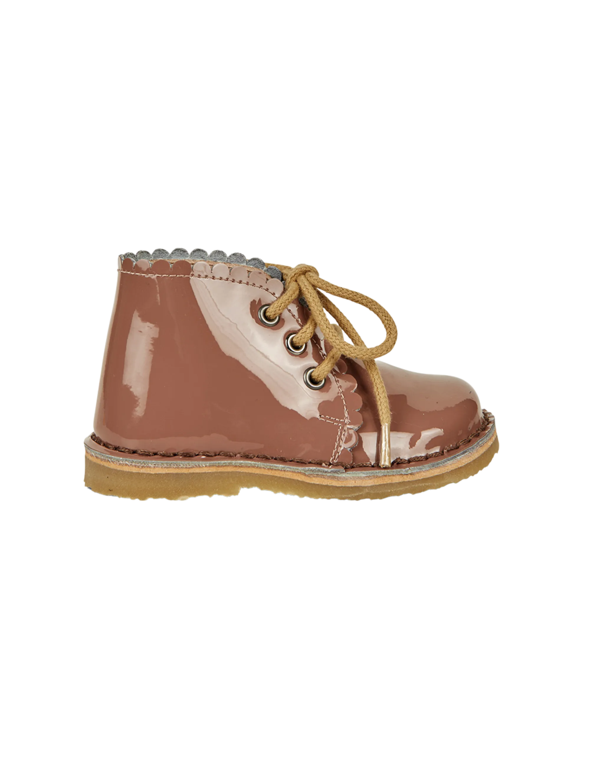 Scallop Boot - Rose Clay Patent