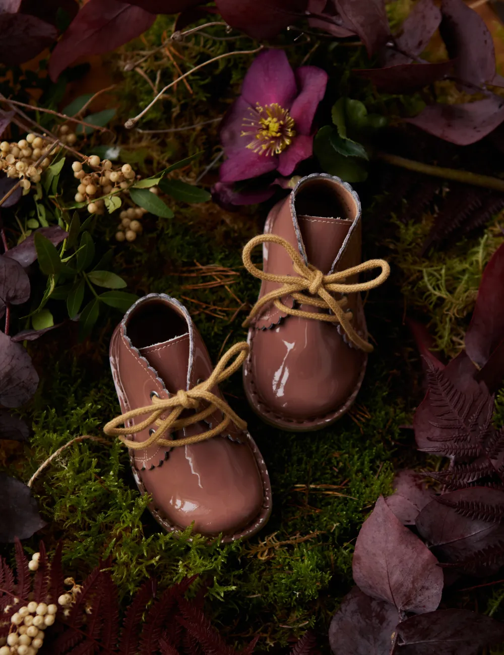 Scallop Boot - Rose Clay Patent