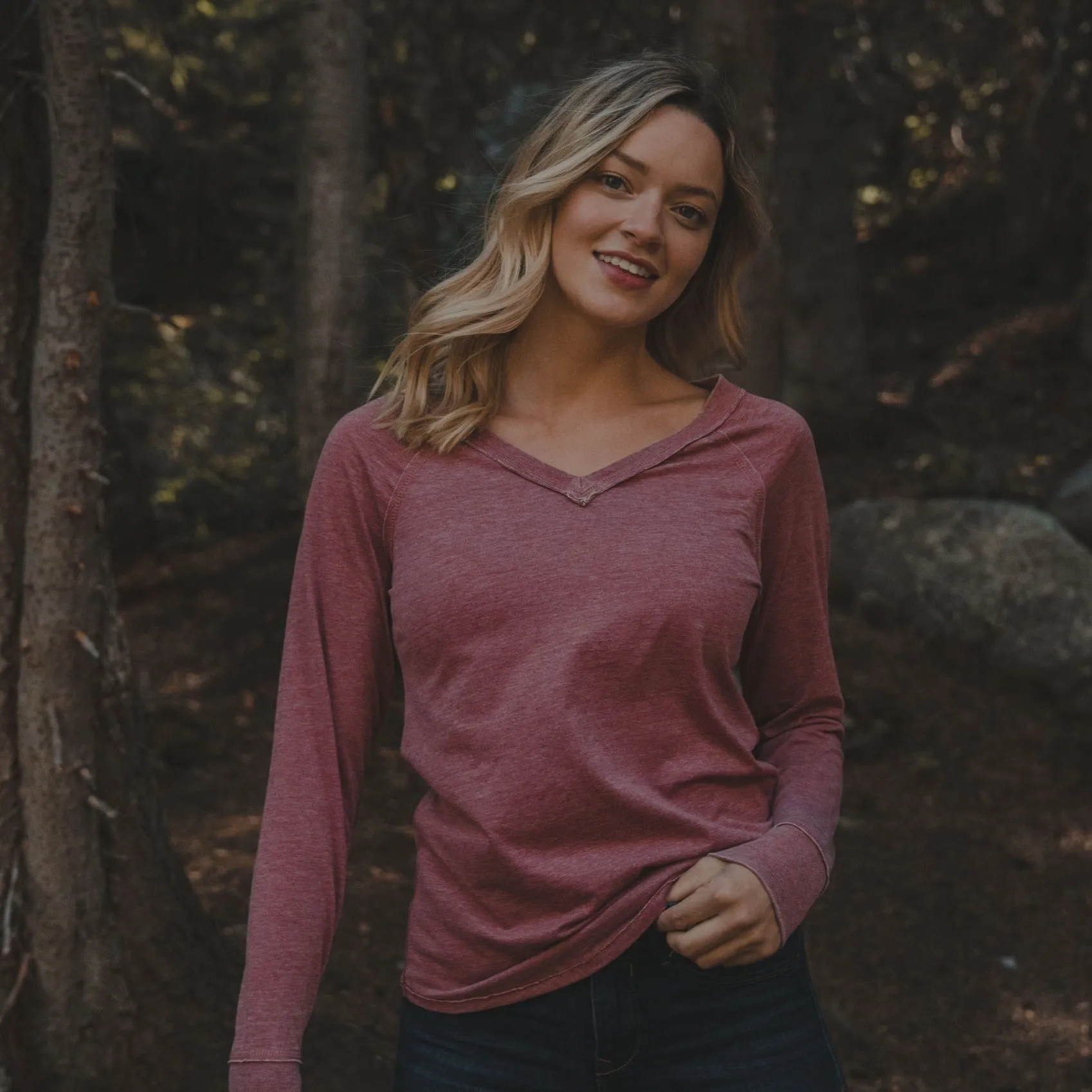 SEAWASH™ Tee - Melanie V-Neck - Long Sleeve