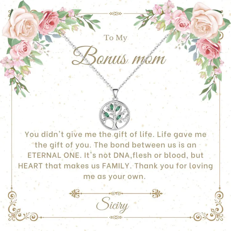 Siciry To My Bonus Mom-Tree of Life-Rose Box(Black)