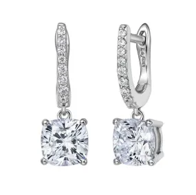 Simulated Diamond Huggie Drop Earrings E0238CLP