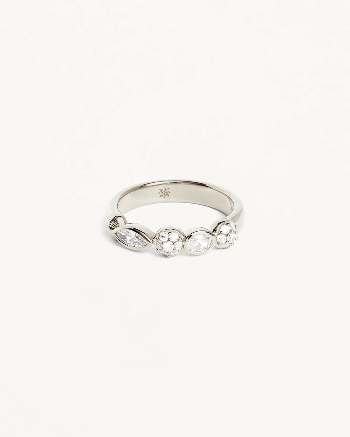 Sterling Silver Protection of Eye Crystal Ring