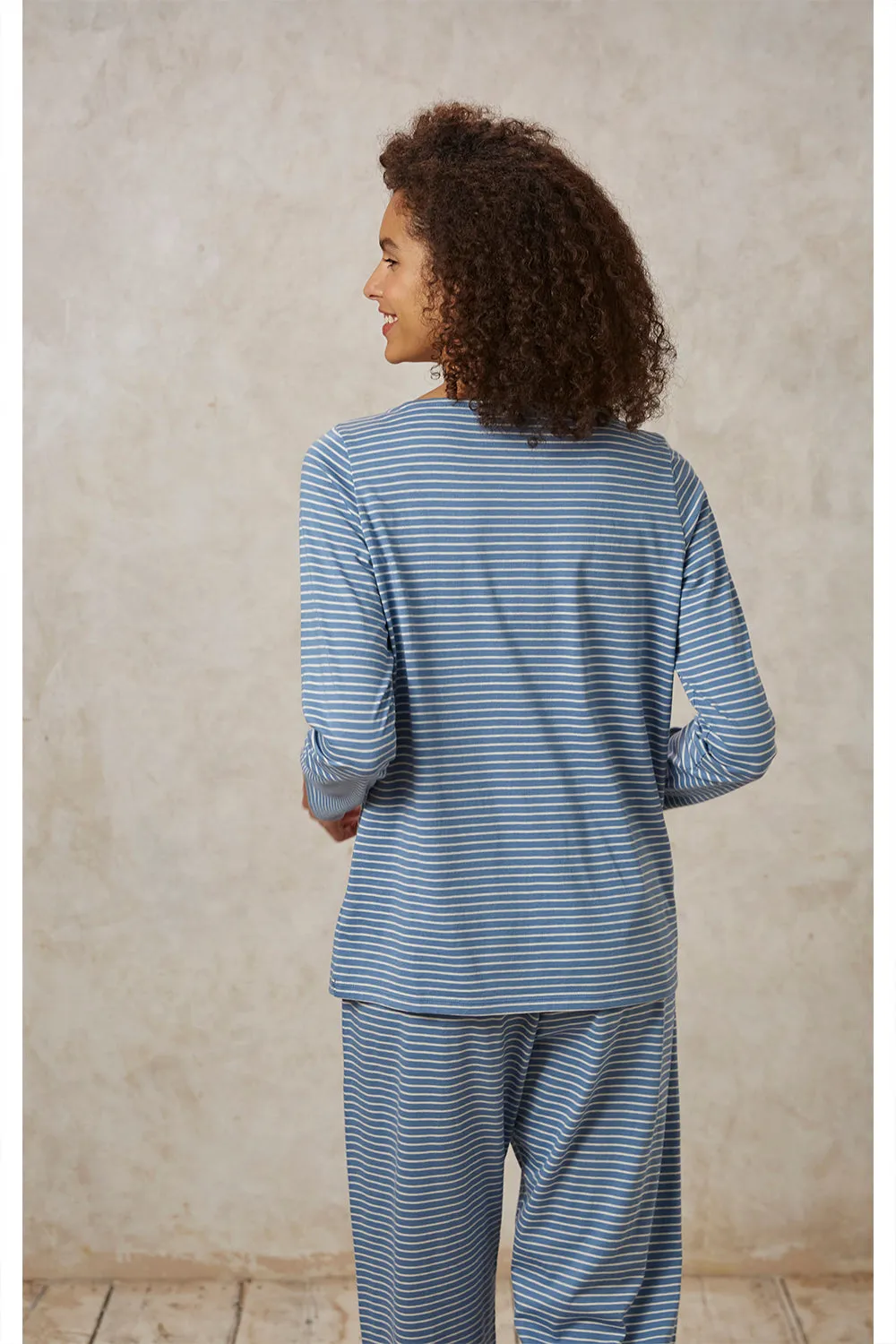 Stripe Long Sleeve Pyjama Top