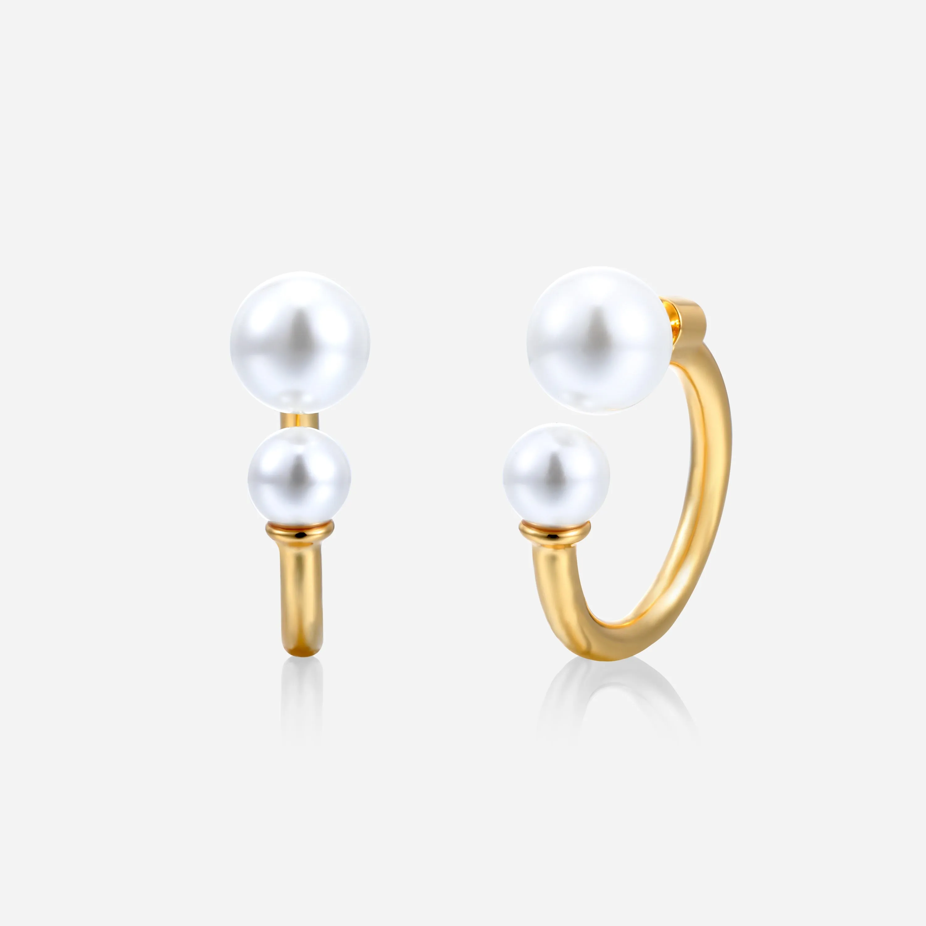 Susan Pearl Hoop Earrings