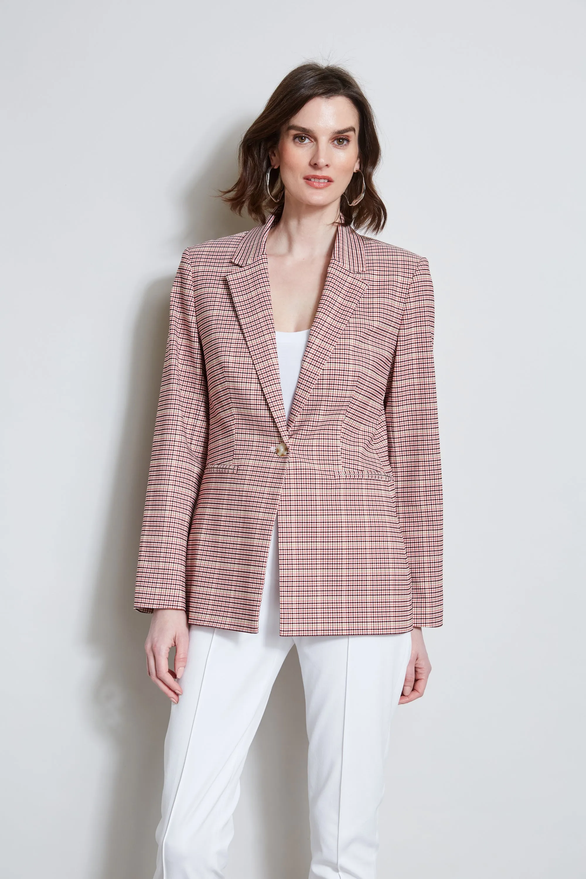 T-Tahari Plaid Blazer