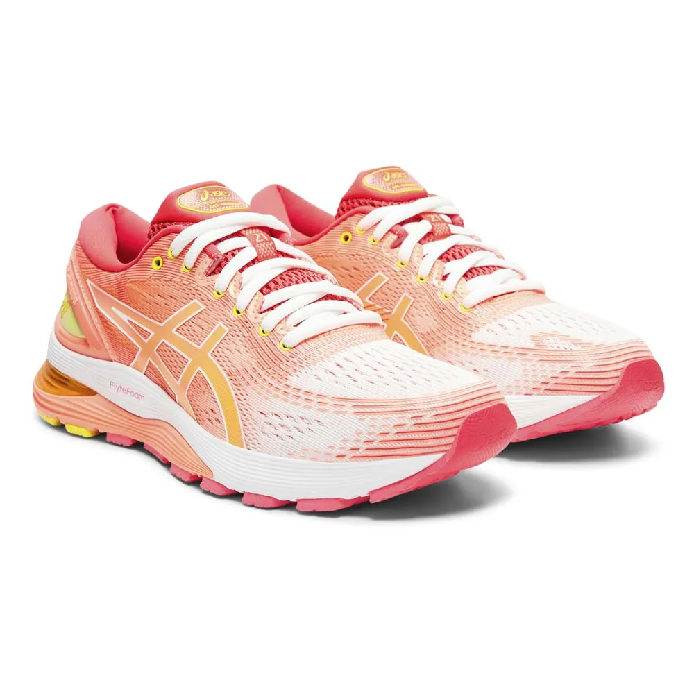 Tenis Asics para Mujer Gel Nimbus 21 Salmon Red