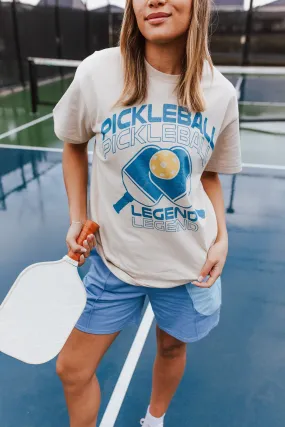 The Pickleball Legend Graphic Tee in Sand