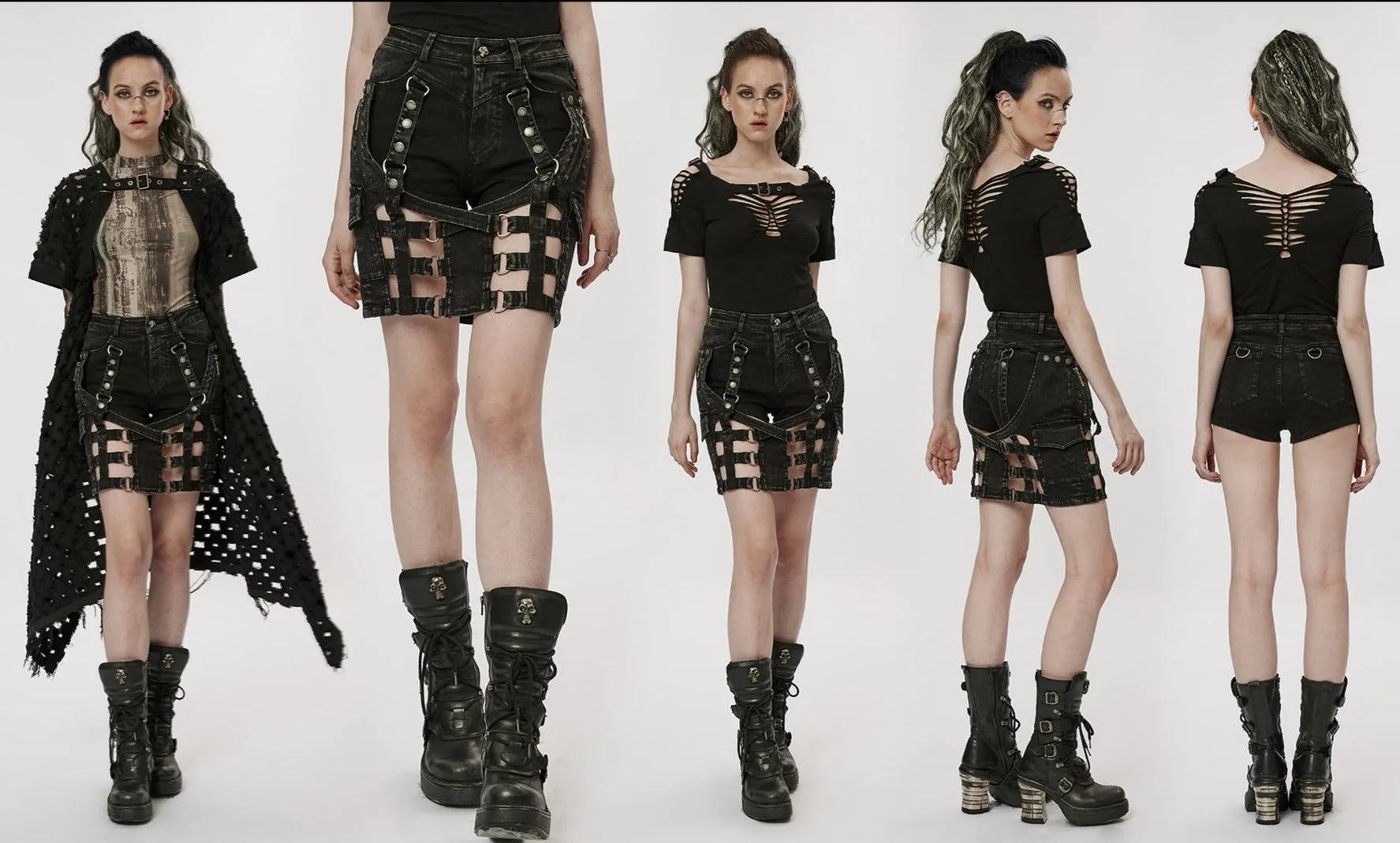 The Post-Apocalyptic Techwear Style Pantskirt Hot Girl Hot Pants