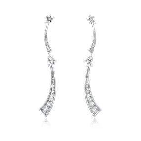 THIALH - Galaxy - White Starring Earrings