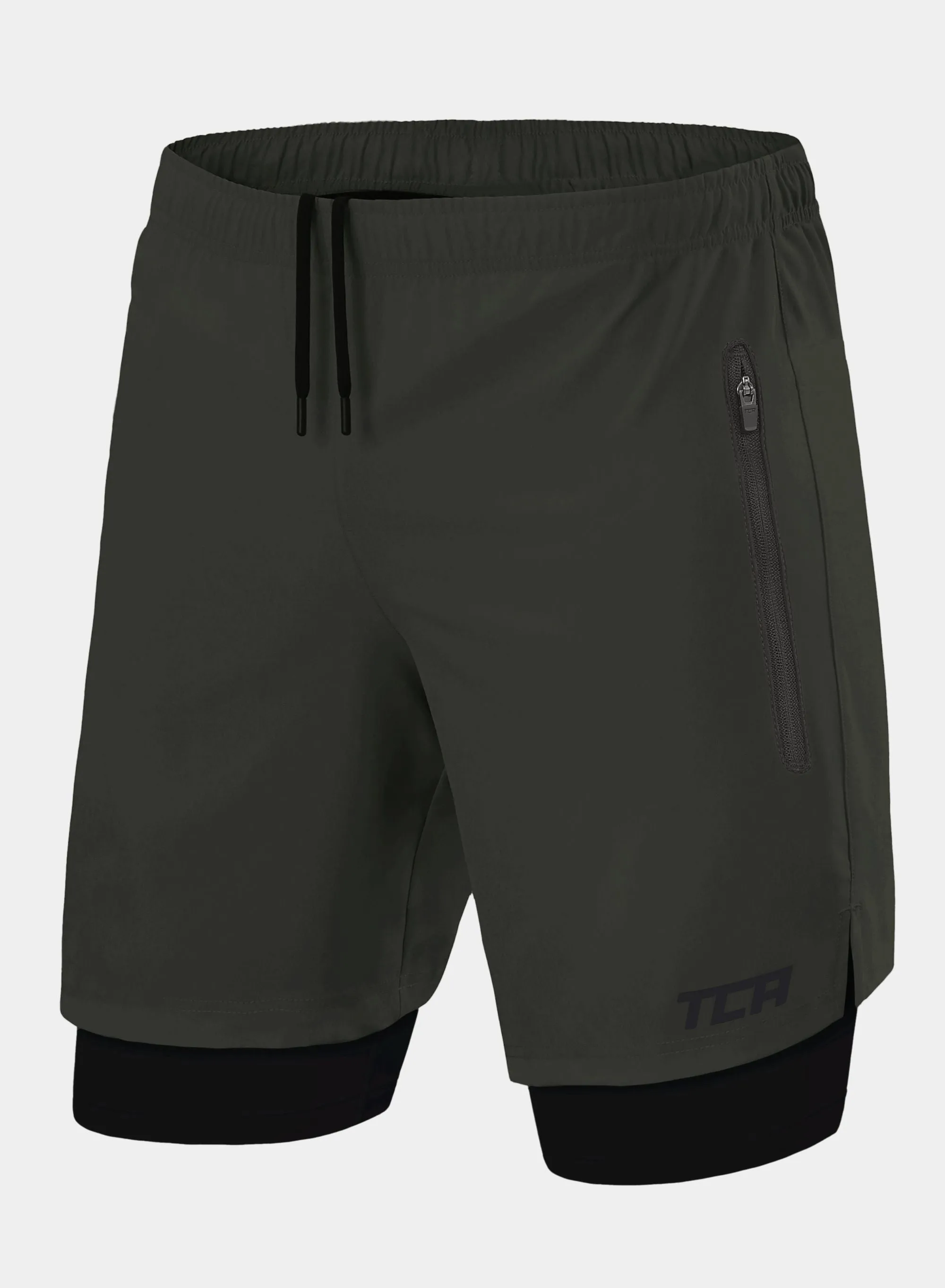 Ultra 2-in-1 Running Short For Men With Side Zip Pockets & Internal Compression Lining