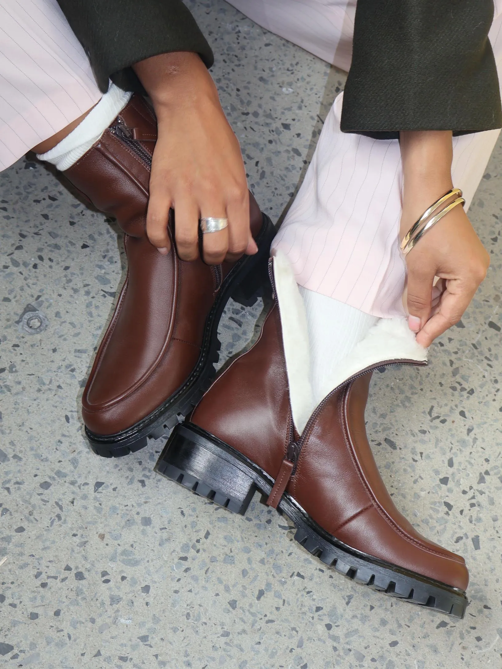 Vigo Brown Lined Boot