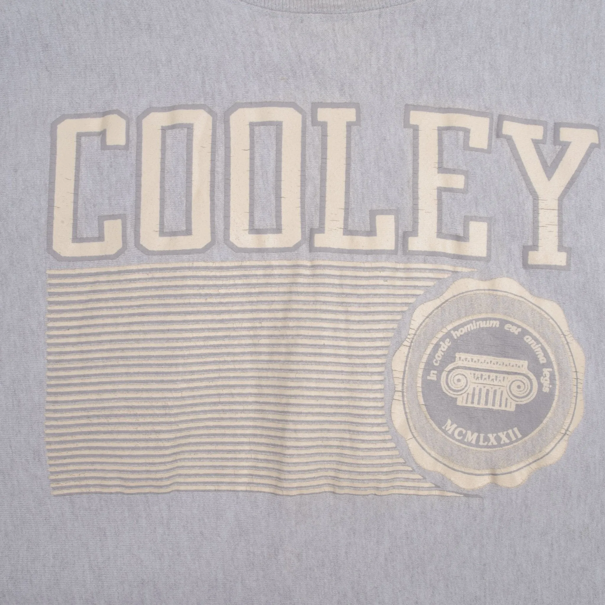 VINTAGE CHAMPION REVERSE WEAVE COOLEY LAW SCHOOL SWEATSHIRT 1980S XL MADE IN USA