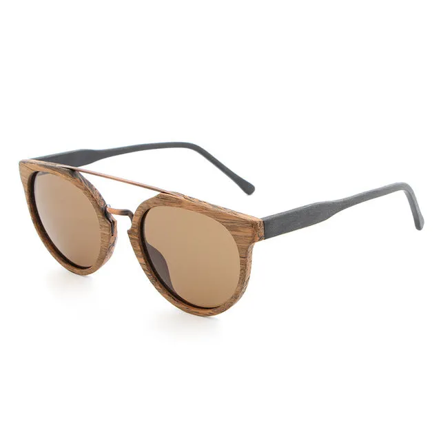 Vintage style Wooden Frame Sunglasses