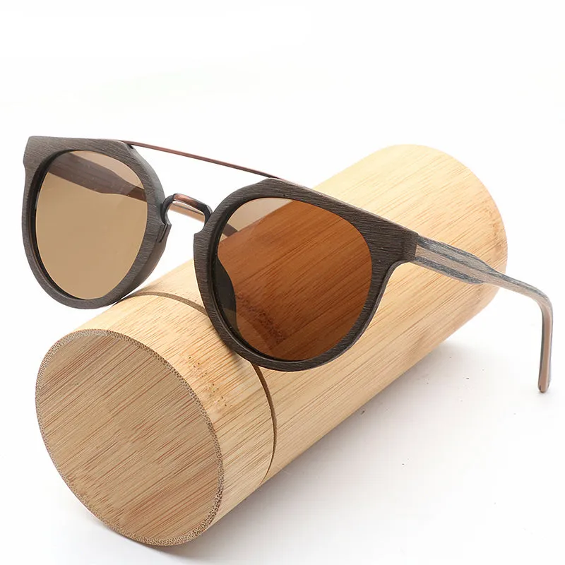 Vintage style Wooden Frame Sunglasses