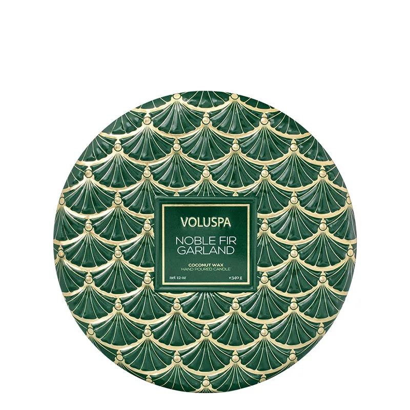 VOLUSPA | Noble Fir Garland 3-Wick Tin Candle