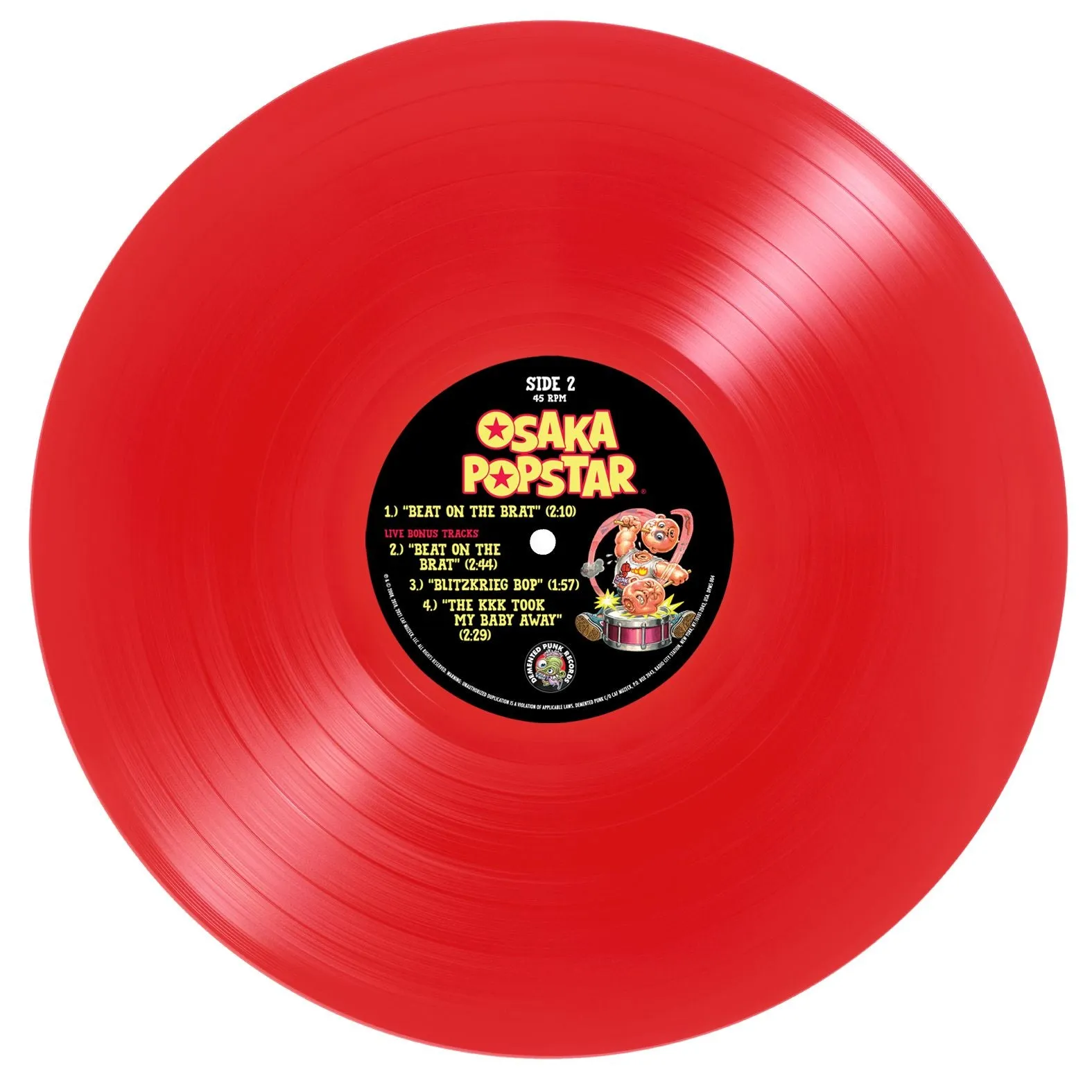 Weird Al / Osaka Popstar “Beat on the Brat” 12-inch RED vinyl