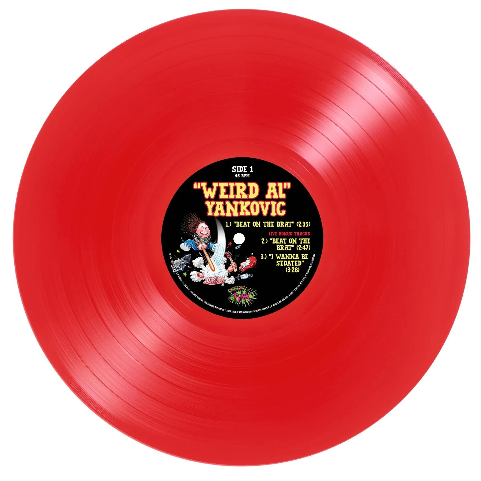 Weird Al / Osaka Popstar “Beat on the Brat” 12-inch RED vinyl