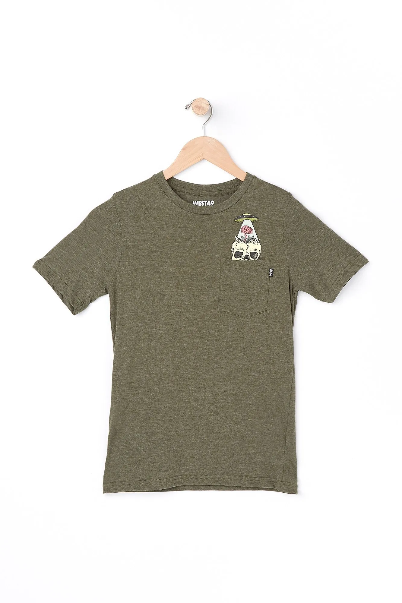 West 49 Youth Abducted Brain Pocket Tee