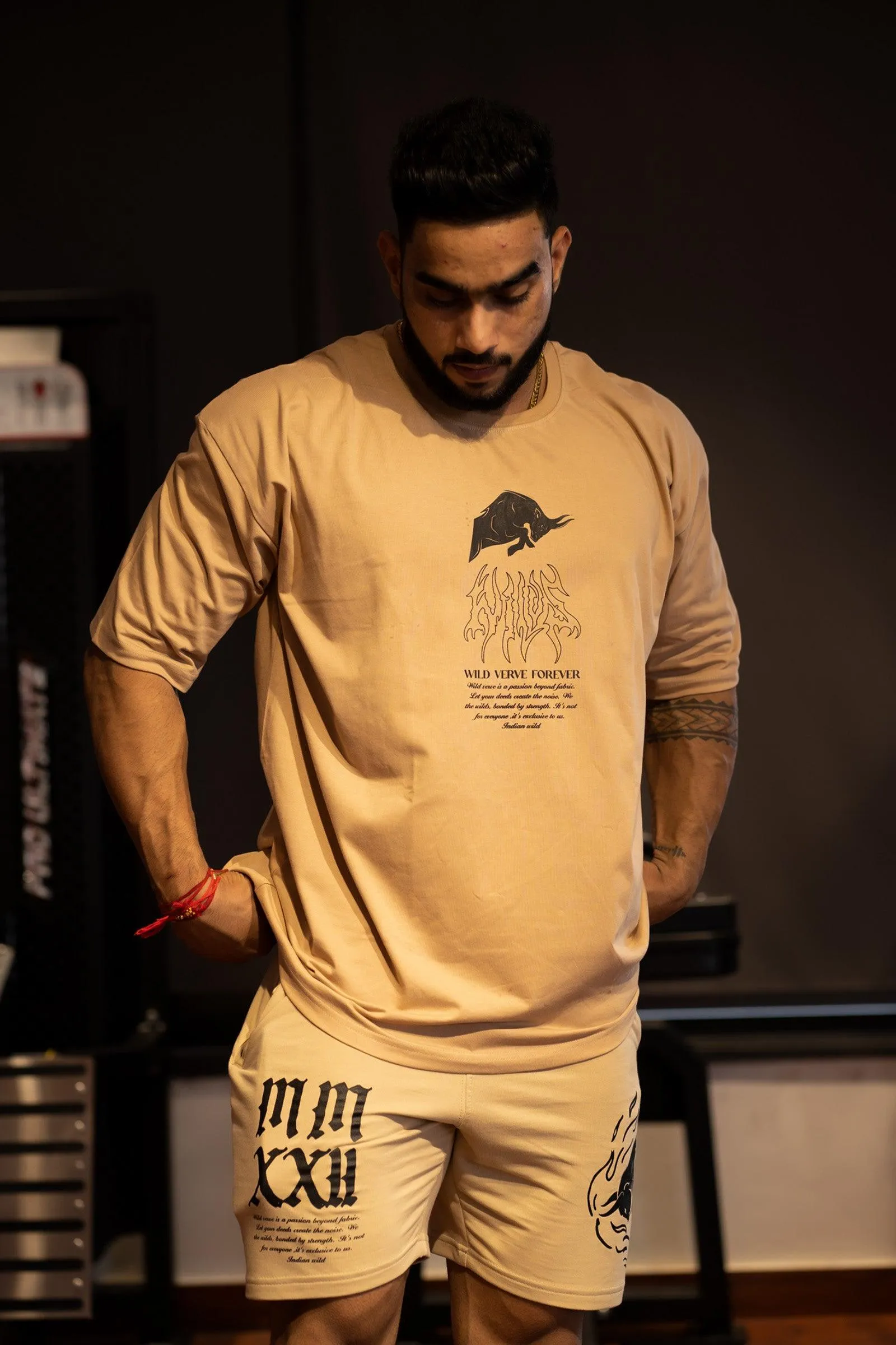 WILDS FLAME "PREMIUM" OVERSIZED T-SHIRT (BEIGE)