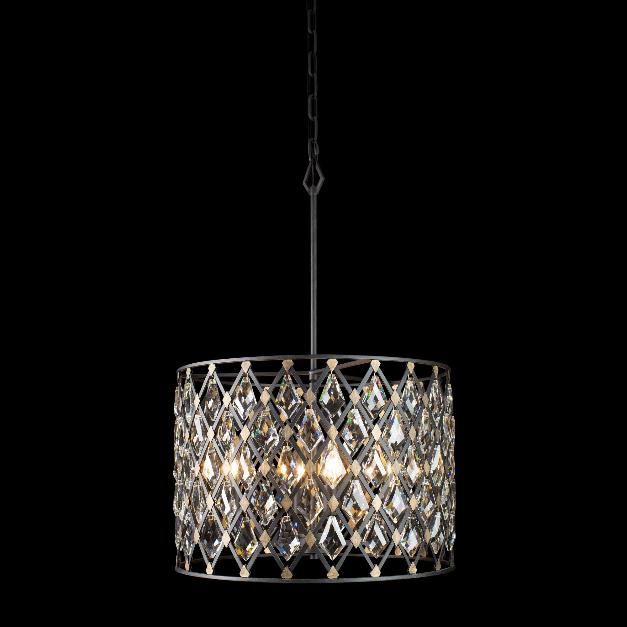 Windsor 345P04CBHG 4-Light Pendant Light - Carbon/Havana Gold