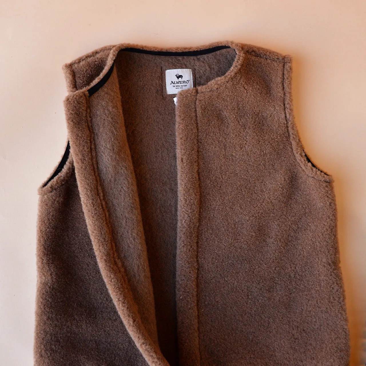 Women's Fleece Vest - 100% Wool - Camel *Returning 2025